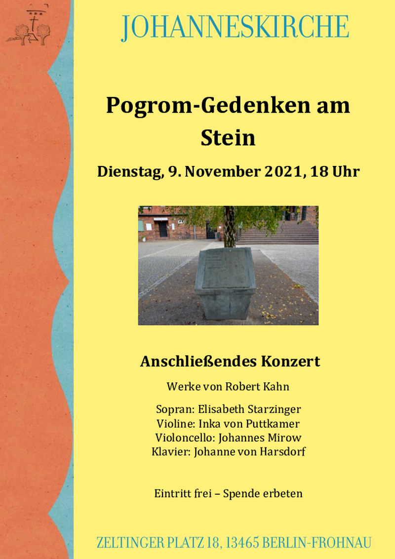 Gedenken an die Novemberpogrome, Werder Gedenken an die Novemberpogrome, Werder