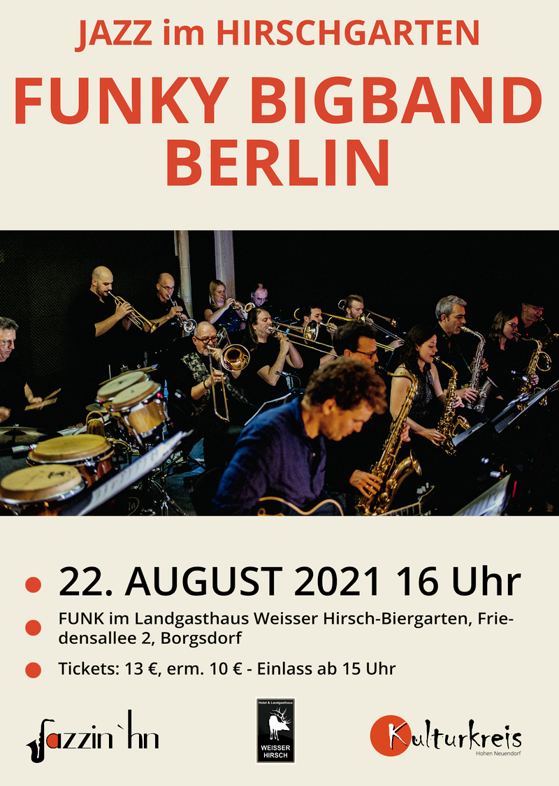 Funky Bigband Konzertankündigung, Werder Funky Bigband Konzertankündigung, Werder
